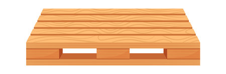 Wooden plank pallet vector illustrationのイラスト素材
