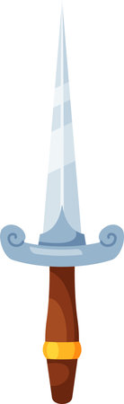 Sharp dagger medieval weapon vector illustrationのイラスト素材