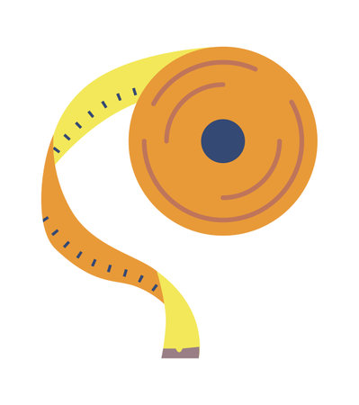 Measuring tape roll vector illustrationのイラスト素材
