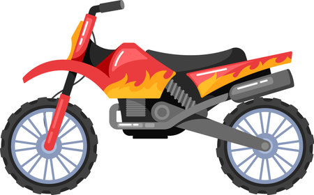 Motorcycle endure for motocross vector illustrationのイラスト素材