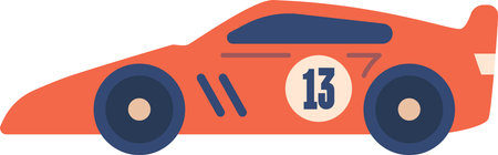 Motor racing car bolid toyのイラスト素材