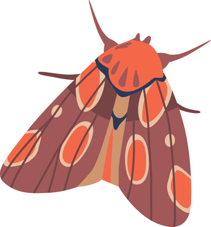 Pattern with night moths vector illustrationのイラスト素材