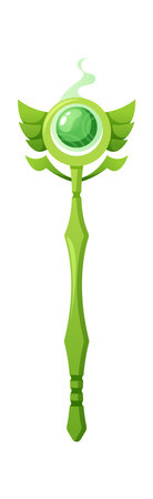 Magician scepter weapon vector illustrationのイラスト素材