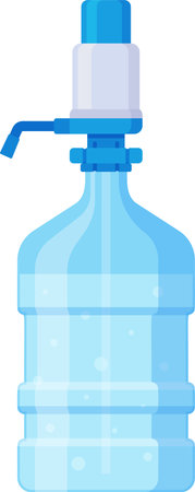 Purified water in pump bottleのイラスト素材