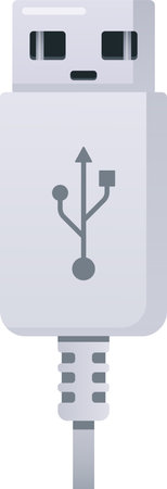 usb 3 type cable vector illustrationのイラスト素材