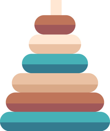 Colorful pyramid kid toy vector illustrationのイラスト素材