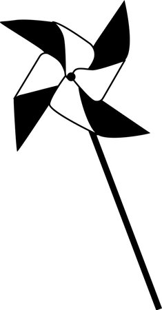 Children toy blower black-and-white vector illustrationのイラスト素材