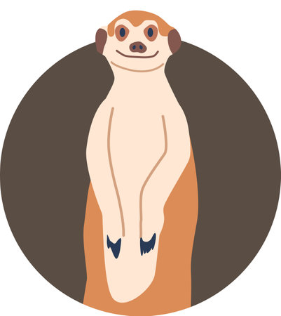 Ferret wild animal vector illustrationのイラスト素材
