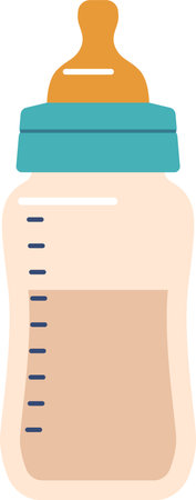 Baby milk bottle vector illustrationのイラスト素材