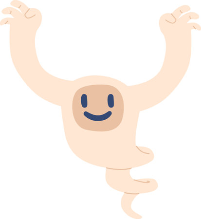 Cartoon halloween ghost vector illustrationのイラスト素材