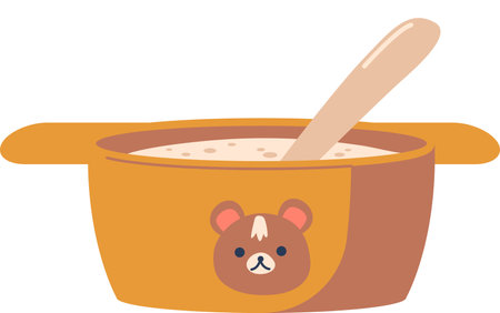Baby food plastic cup vector illustrationのイラスト素材