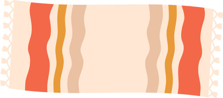 Beach blanket accessory vector illustrationのイラスト素材