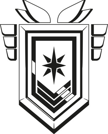Black-and-white game award shield vector illustrationのイラスト素材