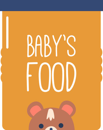 Baby food pack vector illustrationのイラスト素材