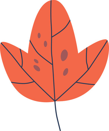 Fall tree plant leaf vector illustrationのイラスト素材