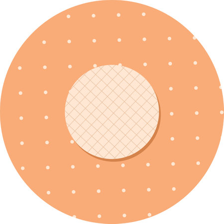 Round medical patch vector illustrationのイラスト素材