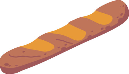 French baguette bread vector illustrationのイラスト素材