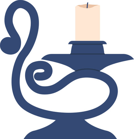 Elegant vintage candleholder vector illustrationのイラスト素材