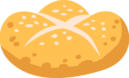 Freshly baked bread vector illustrationのイラスト素材
