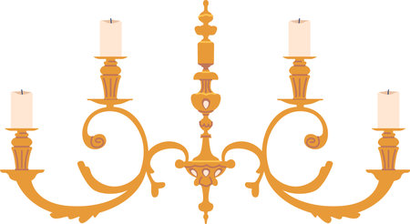 Antique candelabra in retro styleのイラスト素材