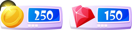 Reward game menu button vector illustrationのイラスト素材