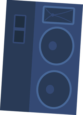 Retro music loudspeaker vector illustrationのイラスト素材