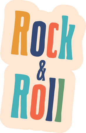 Rock-and-roll lettering speech bubble vector illustrationのイラスト素材