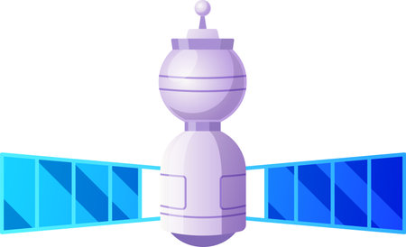 Cosmic satellite ufo shuttle vector illustrationのイラスト素材