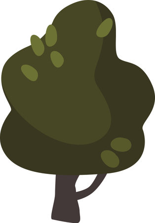 Garden tree plant vector illustrationのイラスト素材