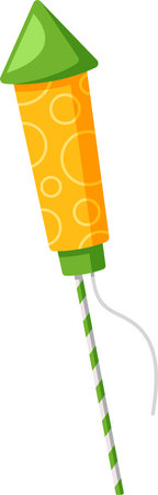 Firework festival equipment vector illustrationのイラスト素材
