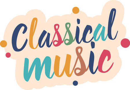 Classical music headline vector illustrationのイラスト素材