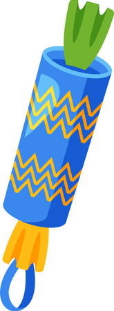 Firecracker pyrotechnics petard vector illustrationのイラスト素材
