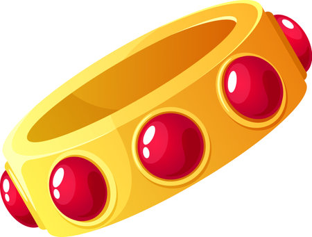 Magic ring with ruby gemsのイラスト素材