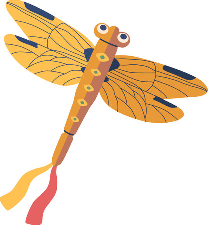 Dragonfly kite toy vector illustrationのイラスト素材
