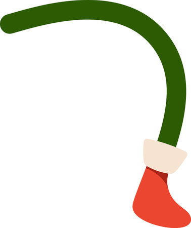 Green foot in red sockのイラスト素材