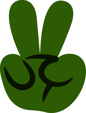 Peace hand gesture vector illustrationのイラスト素材