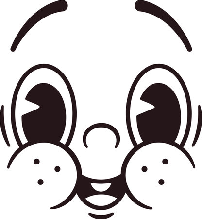 Mascot face for animation characterのイラスト素材