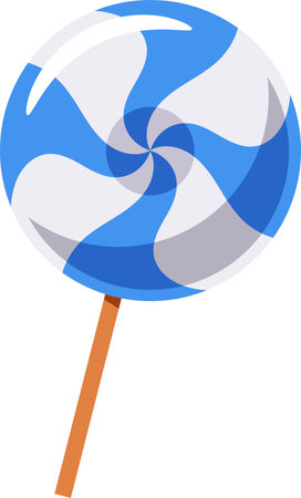 Christmas lollipop striped candy vector illustrationのイラスト素材