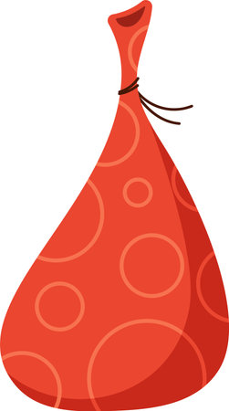 Santa Claus red gift sackのイラスト素材