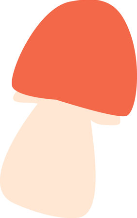 Mushroom retro hippie funky fungusのイラスト素材