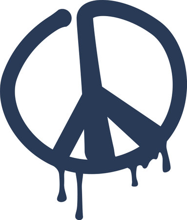 Peace symbol street art styleのイラスト素材
