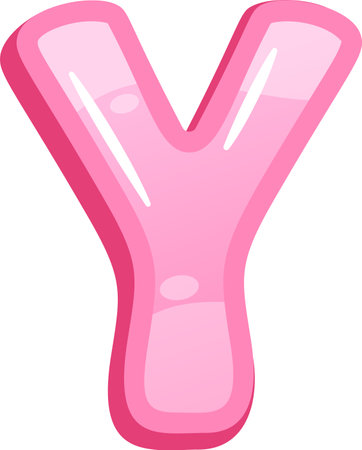 Y balloon font English alphabetのイラスト素材