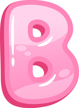 B balloon font English alphabetのイラスト素材