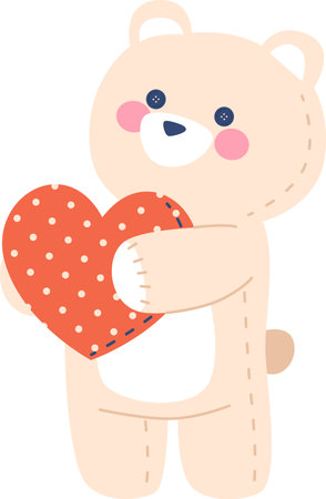 Teddy bear plush toy vector illustrationのイラスト素材