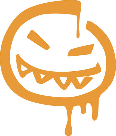 Creepy smiling face street artのイラスト素材