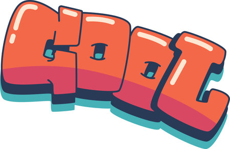 Cool lettering paint style graffitiのイラスト素材