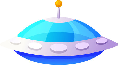 Fantasy ufo cosmic shuttle vector illustrationのイラスト素材