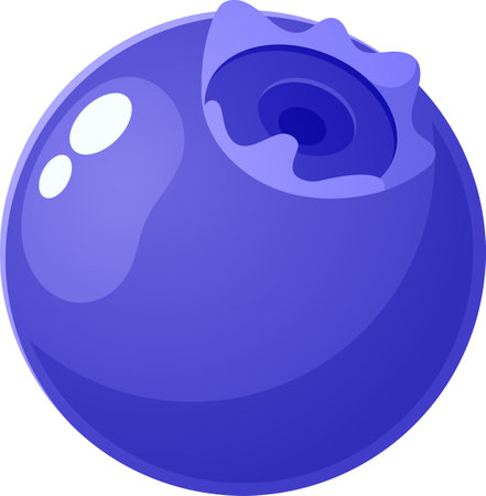 Ripe natural blueberry vector illustrationのイラスト素材