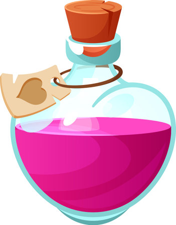 Love potion magic flask vector illustrationのイラスト素材