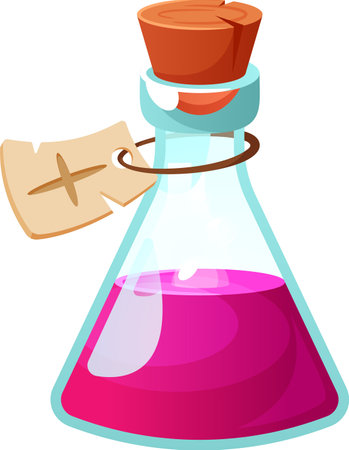 Wizardry beverage flask vector illustrationのイラスト素材